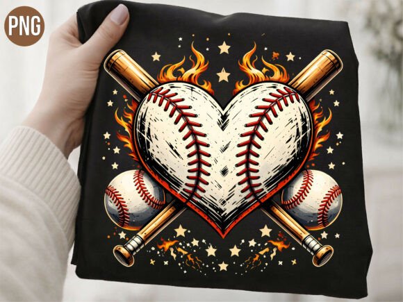Baseball Heart Sport Game Day PNG
