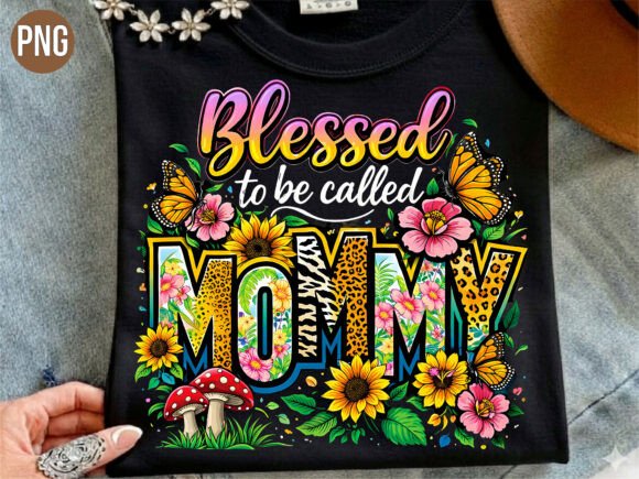 Blessed to Be Called Mommy Floral PNG