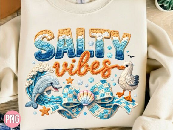 Bringing Coastal Calm to Life with the Salty Vibes Beach Dolphin Seagull PNG