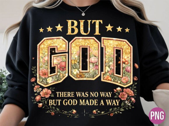 But God Made a Way Floral Christian PNG: Elevating Faith-Based Design with Professional Quality