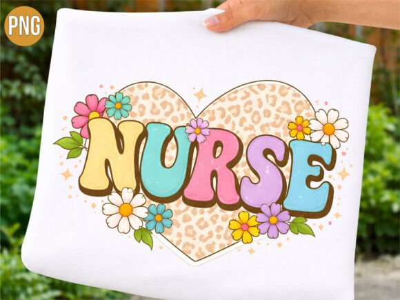 Elevate Your Creative Projects with Retro Boho Floral Nurse Sublimation PNG