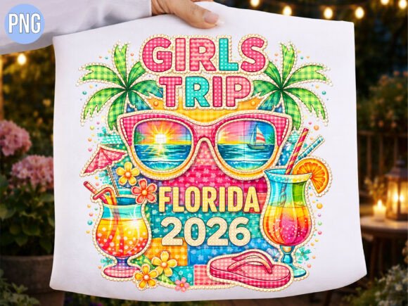Florida Girls Trip 2026 Summer Beach PNG