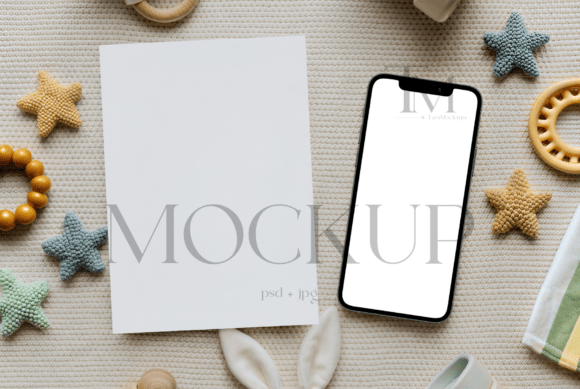 Presenting Digital and Physical Designs: A Guide to the Smartphone and 5x7 Invitation Mockup