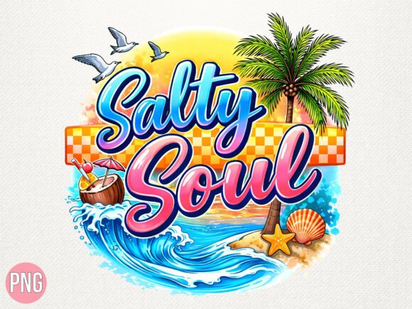 Salty Soul Coastal Beach Sunset PNG: Integrating High-Quality Digital Assets into Your Creative Workflow