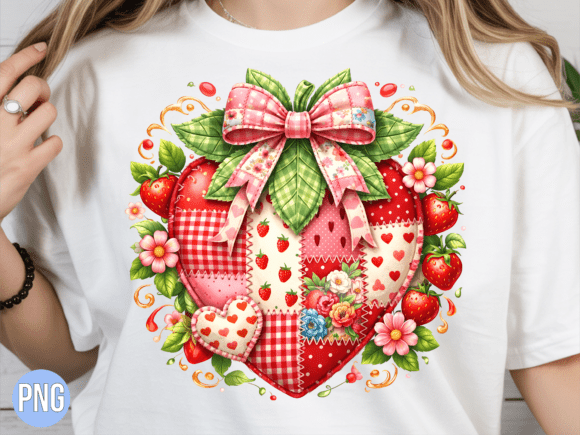 Strawberry Heart Patchwork Bow PNG: A Practical Asset for Modern Digital Design