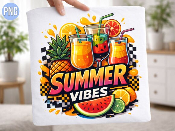 Summer Vibes Tropical Fruit Juice PNG: A Creative Asset for Digital Design