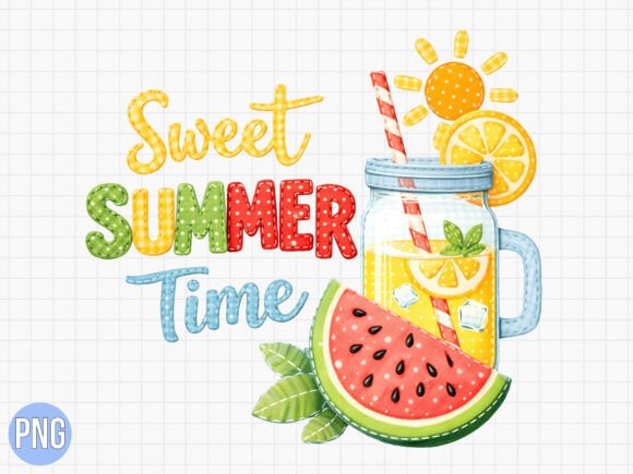 Sweet Summer Watermelon Mason Jar PNG