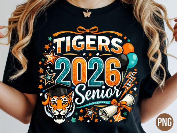 Tigers Senior Class 2026 Mascot PNG